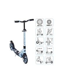 SIX DEGREES - Aluminium Scooter 205 mm pastellblau - blau