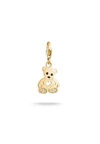 Thomas Sabo - Charm Teddybär  – Original - gelbgoldfarben