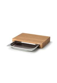 CONTINENTA - Schneidebrett mit Schublade, Eichenholz, 39 x 27 cm - Holzfarben
