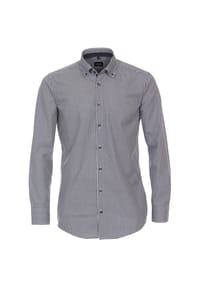 Venti - Herren Businesshemd kariert Modern Fit - Dunkelblau