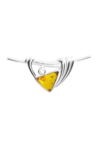 OSTSEE-SCHMUCK® - Halsreif mit Anhänger , Gleiter-Verna , Silber 925/000 - silber