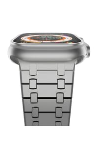 S&T DESIGN - Edelstahl Armband für Apple Watch 42–49mm - Silber