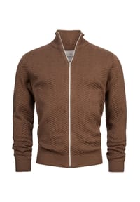 KRONSTADT - Strickjacke KSCarlo Zip - Black