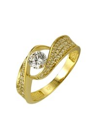 Celesta Gold Ring 375/- Gold 1 Zirkonia Bild 1