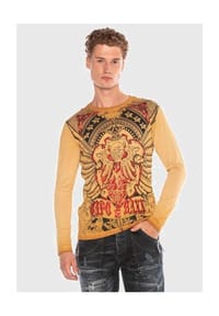 CIPO & BAXX® - Sweatshirts mit Print und Glanzdruck - INDIGO