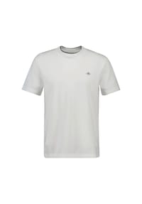 GANT - Herren Pique-T-Shirt - PIQUE T-SHIRT, Kurzarm, Rundhals, Logo, uni - Weiß