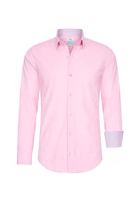 RUSTY NEAL® - Hemd mit farblich abgesetztem Innenkragen - Aqua