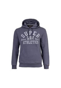 Superdry. - Herren Hoodie - Athletic Essential Hoodie, Logo, einfarbig - Dunkelgrau