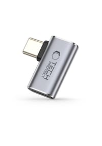COFI - Tech-Protect Ultraboost AA01 USB-C Winkeladapter – Grau - Grau 3 x 2 x 1 cm
