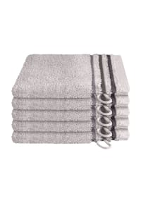 SCHIESSER - Frottier-Waschhandschuhe Skyline Color im 5er-Set (16x22cm) - altrosa