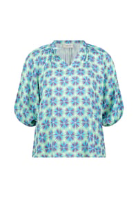 CARTOON - Casual-Bluse mit Raffung - Green/Blue