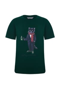 cat e lolette - Grünes T-Shirt Neujahrskatze - grün