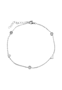 Adelia's Heart Collection - Fußkettchen – Herz aus Edelstahl - silber