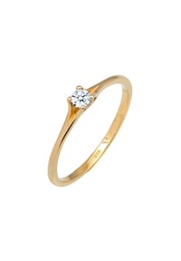 elli. DIAMONDS - Ring Verlobung Vintage Diamant (0.06 Ct.) 585 Gelbgold - Gold