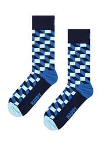 HAPPY SOCKS - Socken, 3D-Dessin, Baumwoll-Mix - 6500 NAVY