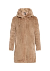BETTY BARCLAY - Plüschjacke mit Kapuze - beige