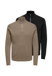 ONLY & SONS - Sweattroyer 2er Pack Phil - Beige / hellbraun
