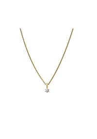 LYOMI - Anhänger mit Kette 585/- Gold 1 Diamant Lab Grown 0,10ct. - gelb