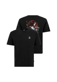 OLDSKULL - T-Shirt Asian Blossom Queen Logo Graphic Traditionelles fernöstliches Motiv - Black