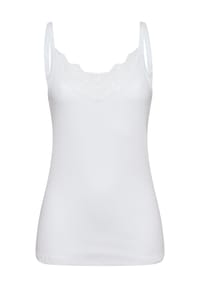mey - Unterhemd, Spaghetti-Träger, Spitze, für Damen  - 1 WEISS