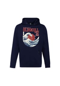OLDSKULL - Kapuzensweater Asian Big W mit angesagtem Wellen-Print - Black