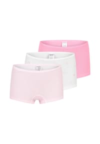 SCHIESSER - Short Slip 3er Pack Kids Girls 95/5 Organic Cotton - 911 ROSA/WEISS