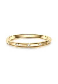 GLANZSTÜCKE MÜNCHEN - Damen Ring aus 925/- Sterling Silber in Gelbgold mit Zirkonia - gelbgold