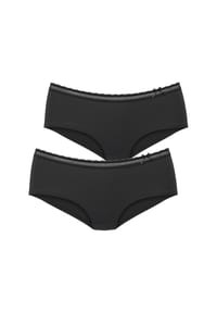 LASCANA - Panty Sara, 2er-Pack, für Damen - 624 2X BLACK