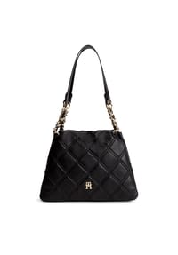 TOMMY HILFIGER FEMININE - Schultertasche, Kunstleder, Magnetverschluss, für Damen - AEO SOFT CREAM