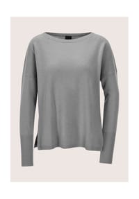 MADELEINE - Schlichter Strickpullover mit U-Boot-Ausschnitt - caramel
