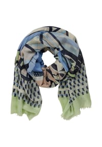 BETTY BARCLAY - Basic-Schal mit Print - Blau/Grün