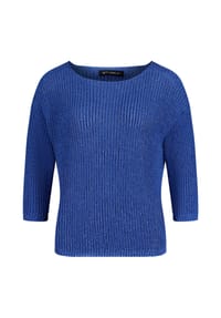 BETTY BARCLAY - Basic-Strickpullover mit Rippenstruktur - Adria Blue
