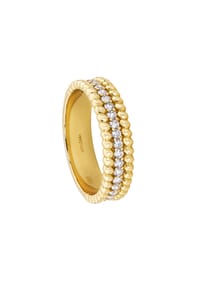 MONCARA - Damen Ring, 585er Gold, 17 Brillanten zus. ca. 0,40 Karat - Gelbgold