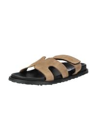 STEVE MADDEN - Leder Pantoletten - Schwarz/Beige