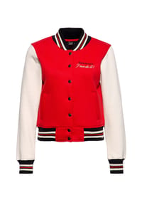 QUEEN KEROSIN - Collegejacke mit Vintage-Stickerei I Can Do It! - rot