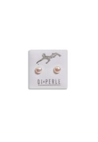 Adelia's - Damen Perlenschmuck 925 Silber Süsswasser Perlen Ohrstecker - weiß