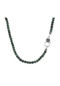 GIORGIO MARTELLO MILANO - Kette mit grünen Tigerauge-Kugeln, Silber 925 - grün