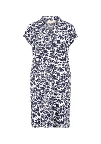 CARTOON - Casual-Kleid mit überschnittenen Ärmeln - Weiß/Blau