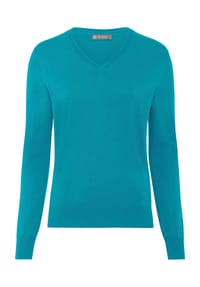 GALERIA - Seide-Kaschmir Pullover "Monaco", V-Ausschnitt, für Damen - BABY BLUE