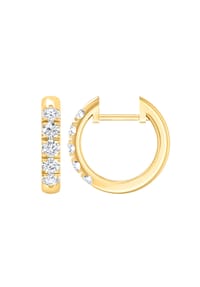 ONE ELEMENT Lab Grown Diamonds - Creolen Ohrringe ⌀ 13,55 mm aus 585 Gold mit 10 Lab Grown Diamanten 0,52 ct - gold