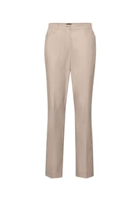 GOLDNER - Hose Carla aus hochwertiger Pima-Baumwolle - beige