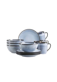 MÄSER Frühstücksset, Steinzeug Smoky's - Smoky's - blau