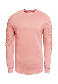 RUSTY NEAL® - Sweatshirt mit geripptem Ärmeldesign - Dunkel Grau