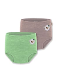 normani® - 2er Pack Baby Merino Windelhose Tokoroa - Anthrazit/Grau