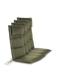 Aspero® - 4 Hochlehner Stuhlauflagen Sitzpolster - Anthrazit
