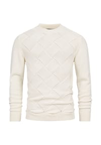 JEFF - Strickpullover JFJulez crew neck knit - Vanilla Ice