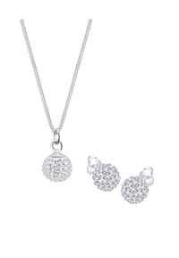 elli. - Schmuckset 925 Sterling Silber, Mit Kristallen Von Swarovski® - Schwarz