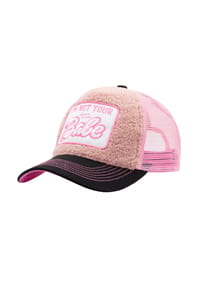 QUEEN KEROSIN - Trucker Cap mit Teddy-Plüsch I'm Not Your Babe - rosa