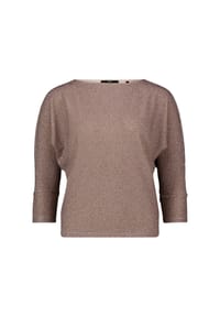 zero - Glitzershirt mit U-Boot Ausschnitt - Black Beauty