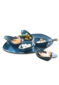 LOBERON Servierschälchen 6er Set Biarré blau - Tischgedeck - blau